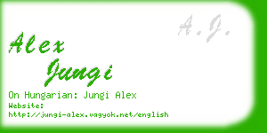 alex jungi business card